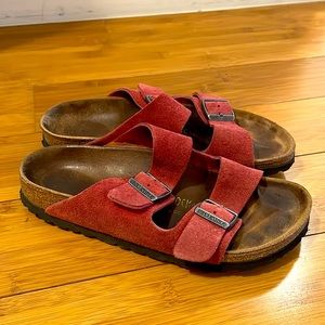 birkenstock® & madewell arizona sandals in barn red - Size 36